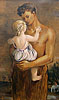 A Young Father and His Daughter